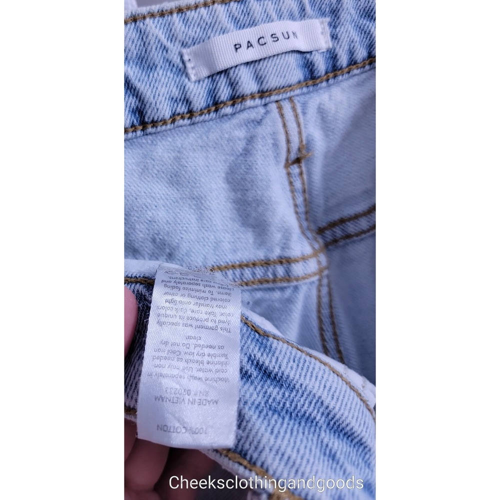 Pacsun Mom Jean Distressed Light Wash Jeans Women's size 29 - Picture 10 of 12